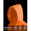 image:imageCOOFANDY Mens Light Rain Jacket with Hood Packable Waterproof Raincoat Golf Rain Gear Travel Hiking WindbreakerOrange