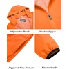 image:imageCOOFANDY Mens Light Rain Jacket with Hood Packable Waterproof Raincoat Golf Rain Gear Travel Hiking WindbreakerOrange