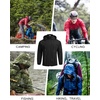 image:imageCOOFANDY Mens Light Rain Jacket with Hood Packable Waterproof Raincoat Golf Rain Gear Travel Hiking WindbreakerSolid Black