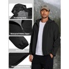 image:imageCOOFANDY Mens Light Rain Jacket with Hood Packable Waterproof Raincoat Golf Rain Gear Travel Hiking WindbreakerSolid Black