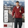 image:imageCOOFANDY Mens Light Rain Jacket with Hood Packable Waterproof Raincoat Golf Rain Gear Travel Hiking WindbreakerWine Red
