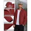 image:imageCOOFANDY Mens Light Rain Jacket with Hood Packable Waterproof Raincoat Golf Rain Gear Travel Hiking WindbreakerWine Red
