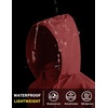 image:imageCOOFANDY Mens Light Rain Jacket with Hood Packable Waterproof Raincoat Golf Rain Gear Travel Hiking WindbreakerWine Red