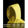 image:imageCOOFANDY Mens Light Rain Jacket with Hood Packable Waterproof Raincoat Golf Rain Gear Travel Hiking WindbreakerYellow