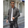 image:imageCOOFANDY Mens Lightweight Bomber Jackets Casual Spring Fall Windbreaker Jacket Light Zip Up Coat With PocketDeep Gray