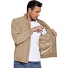 image:imageCOOFANDY Mens Lightweight Bomber Jackets Casual Spring Fall Windbreaker Jacket Light Zip Up Coat With PocketKhaki