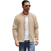 image:imageCOOFANDY Mens Lightweight Bomber Jackets Casual Spring Fall Windbreaker Jacket Light Zip Up Coat With PocketKhaki