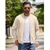 image:imageCOOFANDY Mens Lightweight Bomber Jackets Casual Spring Fall Windbreaker Jacket Light Zip Up Coat With PocketLight Khaki