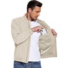 image:imageCOOFANDY Mens Lightweight Bomber Jackets Casual Spring Fall Windbreaker Jacket Light Zip Up Coat With PocketMoon Gray