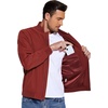 image:imageCOOFANDY Mens Lightweight Bomber Jackets Casual Spring Fall Windbreaker Jacket Light Zip Up Coat With PocketWine Red