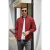 image:imageCOOFANDY Mens Lightweight Bomber Jackets Casual Spring Fall Windbreaker Jacket Light Zip Up Coat With PocketWine Red