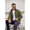 image:imageCOOFANDY Mens Lightweight Bomber Jackets Stand Collar Windbreaker Softshell Jacket Zip Up Coat for Fall OutdoorArmy Green