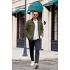 image:imageCOOFANDY Mens Lightweight Bomber Jackets Stand Collar Windbreaker Softshell Jacket Zip Up Coat for Fall OutdoorArmy Green