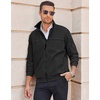 image:imageCOOFANDY Mens Lightweight Bomber Jackets Stand Collar Windbreaker Softshell Jacket Zip Up Coat for Fall OutdoorBlack
