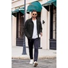 image:imageCOOFANDY Mens Lightweight Bomber Jackets Stand Collar Windbreaker Softshell Jacket Zip Up Coat for Fall OutdoorBlack