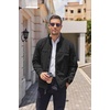image:imageCOOFANDY Mens Lightweight Bomber Jackets Stand Collar Windbreaker Softshell Jacket Zip Up Coat for Fall OutdoorBlack