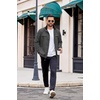 image:imageCOOFANDY Mens Lightweight Bomber Jackets Stand Collar Windbreaker Softshell Jacket Zip Up Coat for Fall OutdoorDark Gray