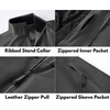 image:imageCOOFANDY Mens Lightweight Bomber Jackets Stand Collar Windbreaker Softshell Jacket Zip Up Coat for Fall OutdoorDark Gray