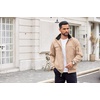 image:imageCOOFANDY Mens Lightweight Bomber Jackets Stand Collar Windbreaker Softshell Jacket Zip Up Coat for Fall OutdoorKhaki