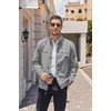 image:imageCOOFANDY Mens Lightweight Bomber Jackets Stand Collar Windbreaker Softshell Jacket Zip Up Coat for Fall OutdoorLight Gray