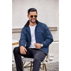 image:imageCOOFANDY Mens Lightweight Bomber Jackets Stand Collar Windbreaker Softshell Jacket Zip Up Coat for Fall OutdoorNavy Blue