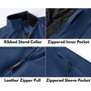 image:imageCOOFANDY Mens Lightweight Bomber Jackets Stand Collar Windbreaker Softshell Jacket Zip Up Coat for Fall OutdoorNavy Blue