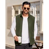 image:imageCOOFANDY Mens Lightweight Fleece Vest Sleeveless Zip Up Warm Jacket Casual Outerwear Vests With PocketsArmy Green