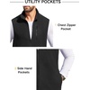 image:imageCOOFANDY Mens Lightweight Fleece Vest Sleeveless Zip Up Warm Jacket Casual Outerwear Vests With PocketsBlack