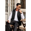 image:imageCOOFANDY Mens Lightweight Fleece Vest Sleeveless Zip Up Warm Jacket Casual Outerwear Vests With PocketsBlack