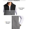image:imageCOOFANDY Mens Lightweight Fleece Vest Sleeveless Zip Up Warm Jacket Casual Outerwear Vests With PocketsBlackDeep Grey