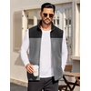 image:imageCOOFANDY Mens Lightweight Fleece Vest Sleeveless Zip Up Warm Jacket Casual Outerwear Vests With PocketsBlackDeep Grey