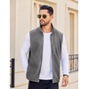 image:imageCOOFANDY Mens Lightweight Fleece Vest Sleeveless Zip Up Warm Jacket Casual Outerwear Vests With PocketsGrey