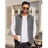 image:imageCOOFANDY Mens Lightweight Fleece Vest Sleeveless Zip Up Warm Jacket Casual Outerwear Vests With PocketsGrey
