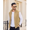image:imageCOOFANDY Mens Lightweight Fleece Vest Sleeveless Zip Up Warm Jacket Casual Outerwear Vests With PocketsKhaki