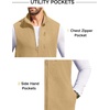 image:imageCOOFANDY Mens Lightweight Fleece Vest Sleeveless Zip Up Warm Jacket Casual Outerwear Vests With PocketsKhaki