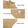 image:imageCOOFANDY Mens Lightweight Fleece Vest Sleeveless Zip Up Warm Jacket Casual Outerwear Vests With PocketsKhaki