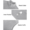 image:imageCOOFANDY Mens Lightweight Fleece Vest Sleeveless Zip Up Warm Jacket Casual Outerwear Vests With PocketsLight Grey