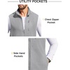 image:imageCOOFANDY Mens Lightweight Fleece Vest Sleeveless Zip Up Warm Jacket Casual Outerwear Vests With PocketsLight Grey