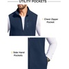 image:imageCOOFANDY Mens Lightweight Fleece Vest Sleeveless Zip Up Warm Jacket Casual Outerwear Vests With PocketsNavy