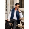 image:imageCOOFANDY Mens Lightweight Fleece Vest Sleeveless Zip Up Warm Jacket Casual Outerwear Vests With PocketsNavy