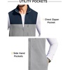 image:imageCOOFANDY Mens Lightweight Fleece Vest Sleeveless Zip Up Warm Jacket Casual Outerwear Vests With PocketsNavyGrey