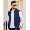 image:imageCOOFANDY Mens Lightweight Fleece Vest Sleeveless Zip Up Warm Jacket Casual Outerwear Vests With PocketsOcean Blue