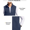 image:imageCOOFANDY Mens Lightweight Fleece Vest Sleeveless Zip Up Warm Jacket Casual Outerwear Vests With PocketsOcean Blue