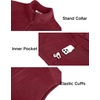 image:imageCOOFANDY Mens Lightweight Fleece Vest Sleeveless Zip Up Warm Jacket Casual Outerwear Vests With PocketsWine Red