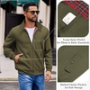 image:imageCOOFANDY Mens Lightweight Jackets Casual Windbreaker Zip Up Coat Stand Collar Golf Jacket Stylish Fall Work BusinessArmy Green