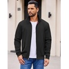 image:imageCOOFANDY Mens Lightweight Jackets Casual Windbreaker Zip Up Coat Stand Collar Golf Jacket Stylish Fall Work BusinessBlack