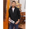 image:imageCOOFANDY Mens Lightweight Jackets Casual Windbreaker Zip Up Coat Stand Collar Golf Jacket Stylish Fall Work BusinessBlack