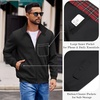 image:imageCOOFANDY Mens Lightweight Jackets Casual Windbreaker Zip Up Coat Stand Collar Golf Jacket Stylish Fall Work BusinessBlack