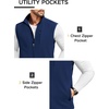image:imageCOOFANDY Mens Lightweight Softshell Vest Windproof Sleeveless Jacket Zip Up Fleece Lined Vest Outerwear for Golf RunningDark Blue