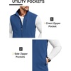 image:imageCOOFANDY Mens Lightweight Softshell Vest Windproof Sleeveless Jacket Zip Up Fleece Lined Vest Outerwear for Golf RunningNavy Blue